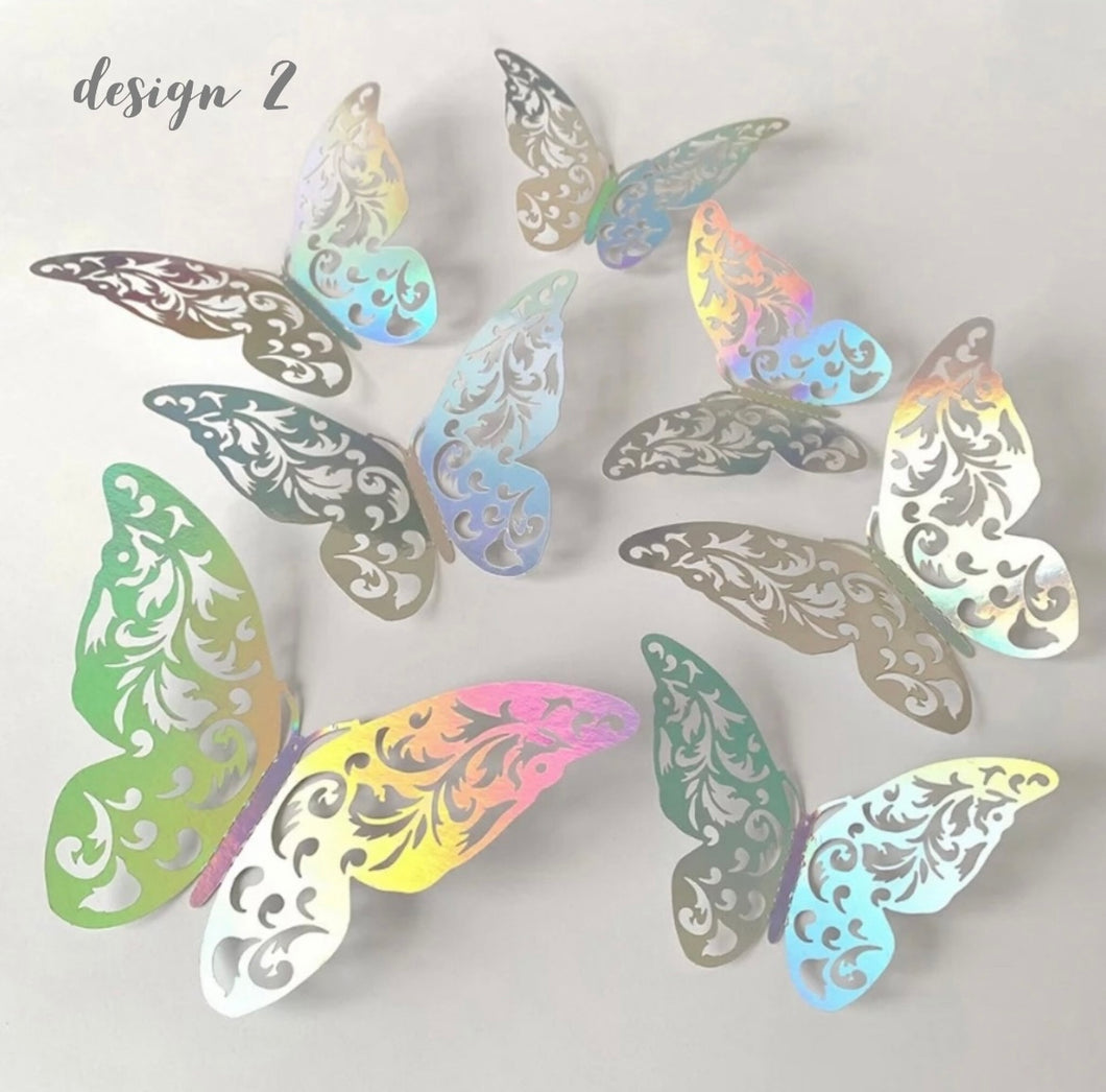 Butterfly 3D Sliver Stickers