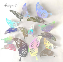Load image into Gallery viewer, Butterfly 3D Sliver Stickers
