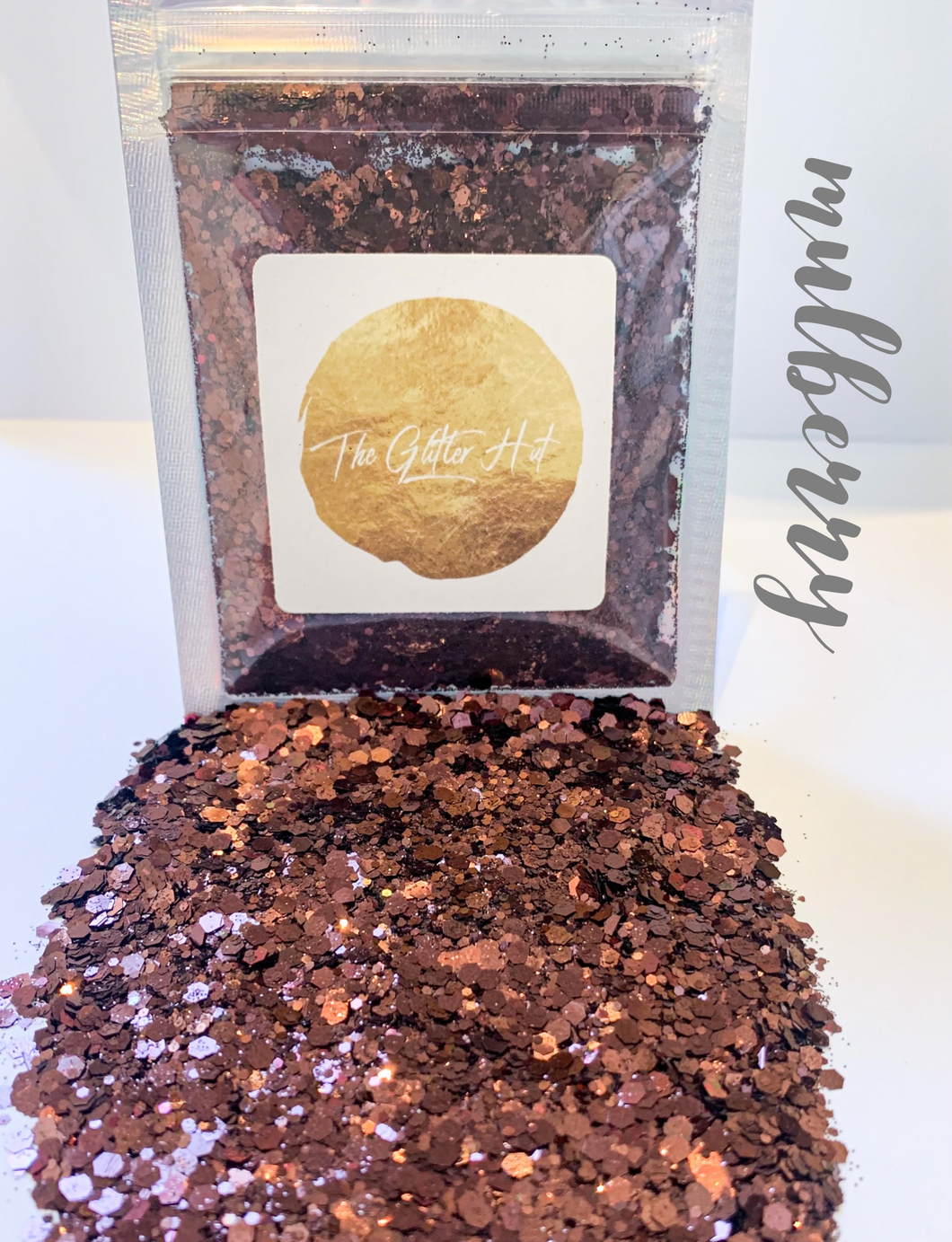 Chunky Fine Mixed 10g Glitter Bag - Mulberry