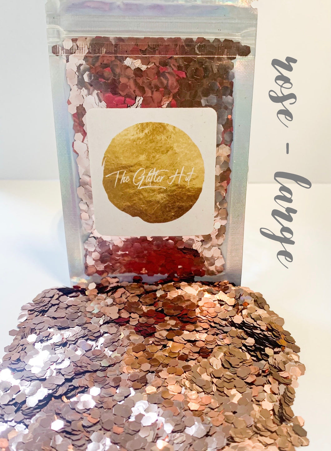 Large Chunky 10g Glitter Bag - Rose