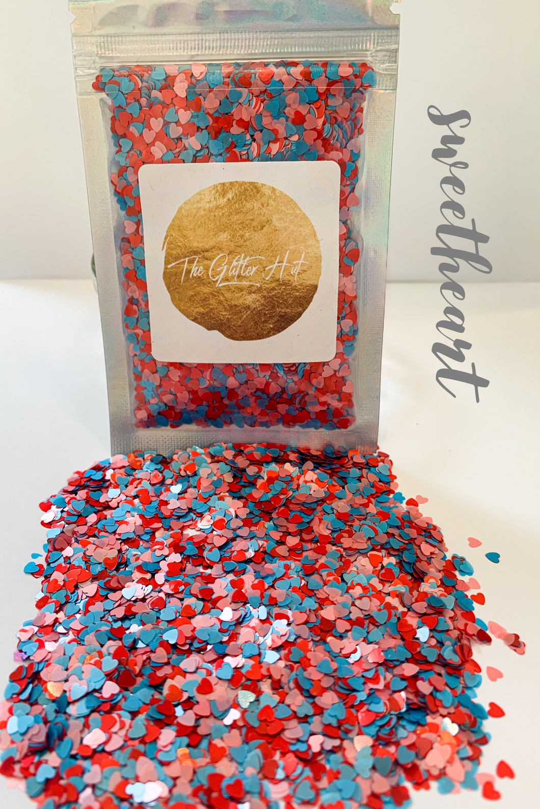 Shaped 10g Glitter Bag - Sweetheart