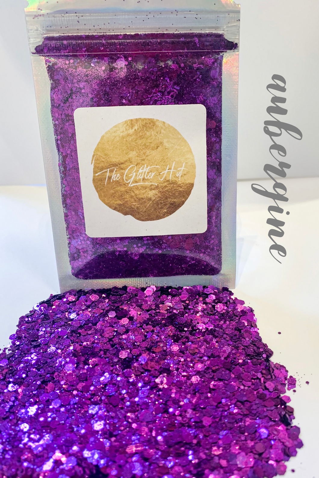 Chunky Mixed 10g Glitter Bag - Aubergine