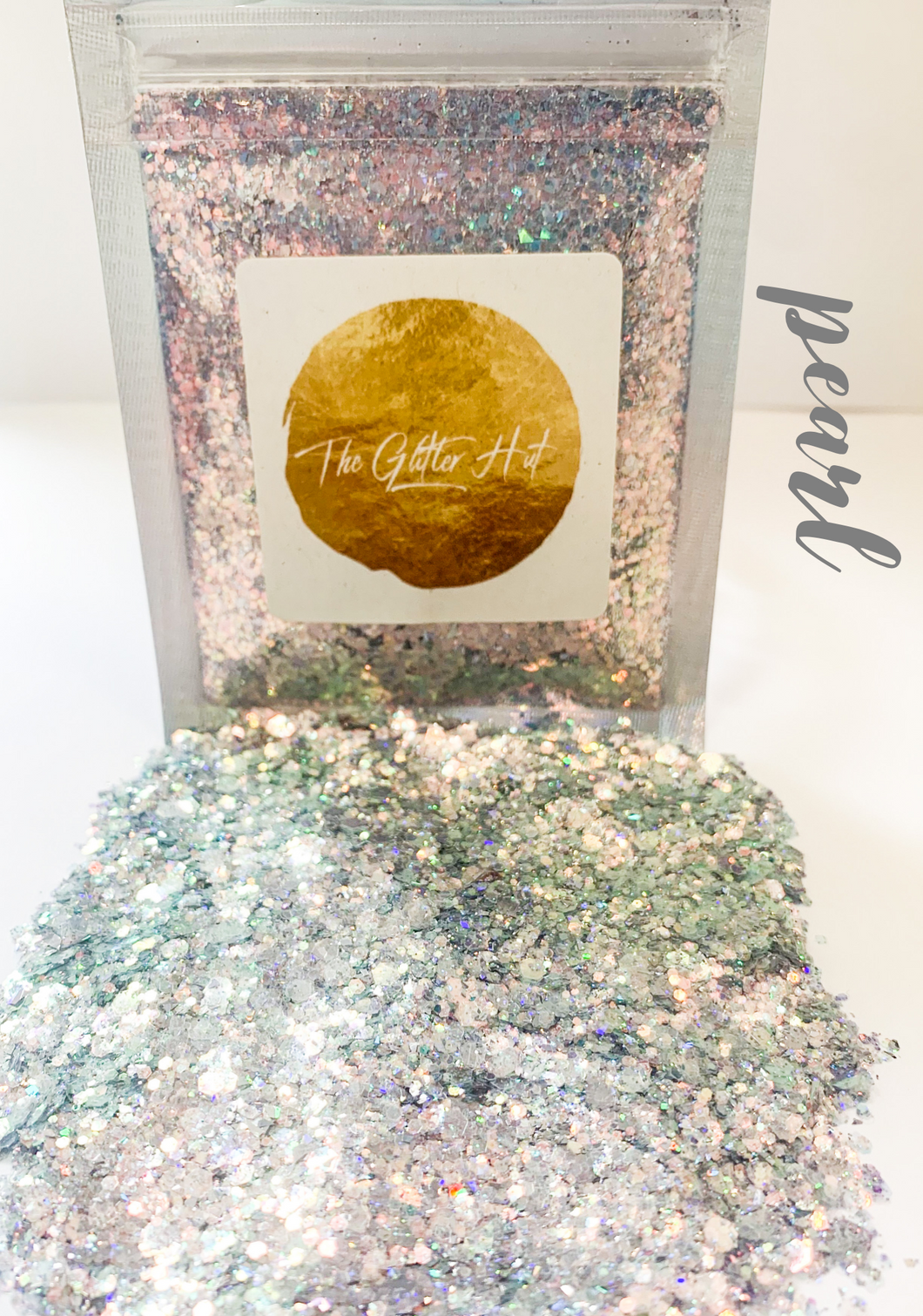 Chunky Mixed 10g Glitter Bag - Pearl