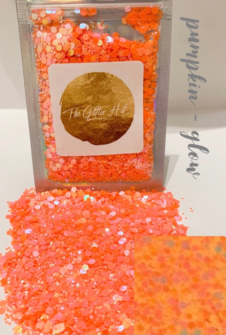 Glowing 10g Glitter Bag - Pumpkin