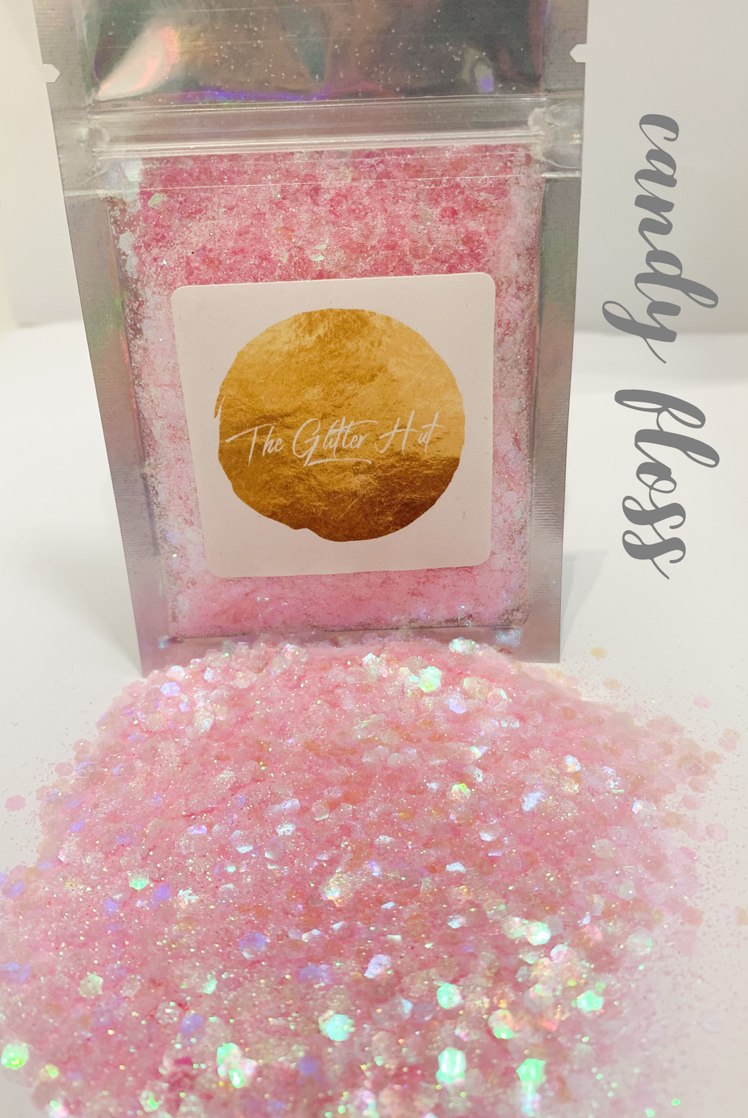 Chunky Fine Mixed 10g Glitter Bag - Candy Floss