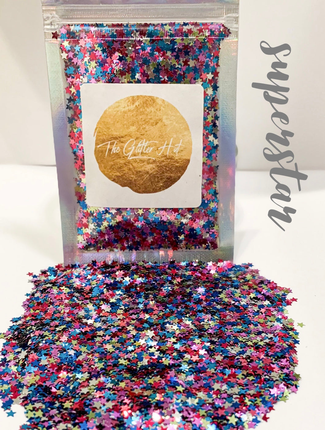 Shaped 10g Glitter Bag - Superstar