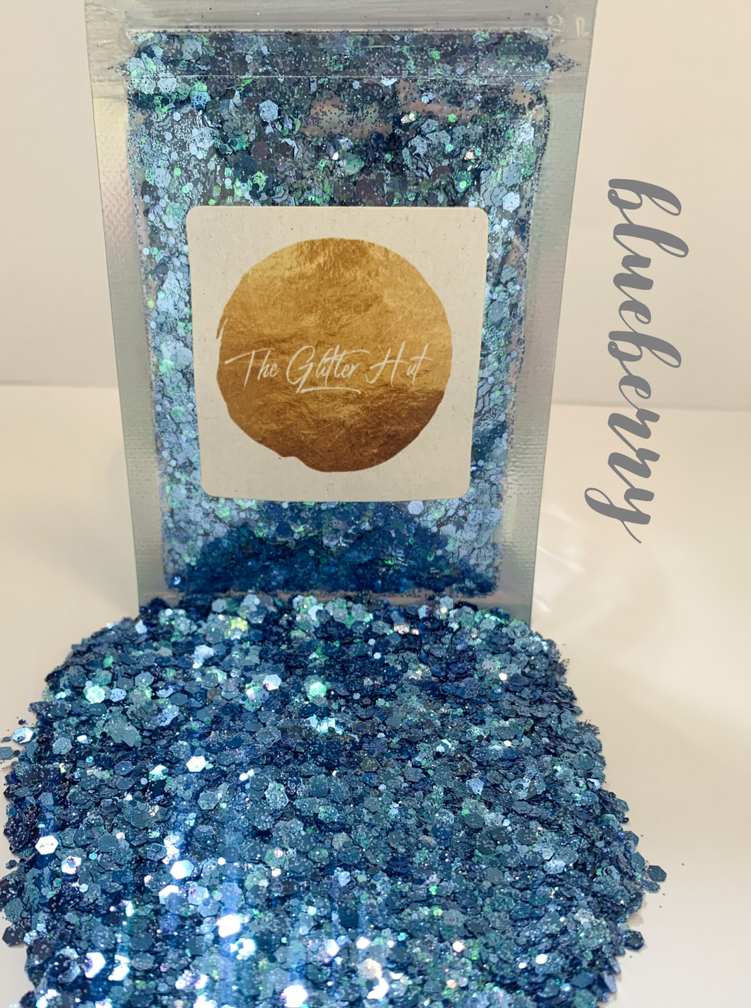Chunky Mixed 10g Glitter Bag - Blueberry