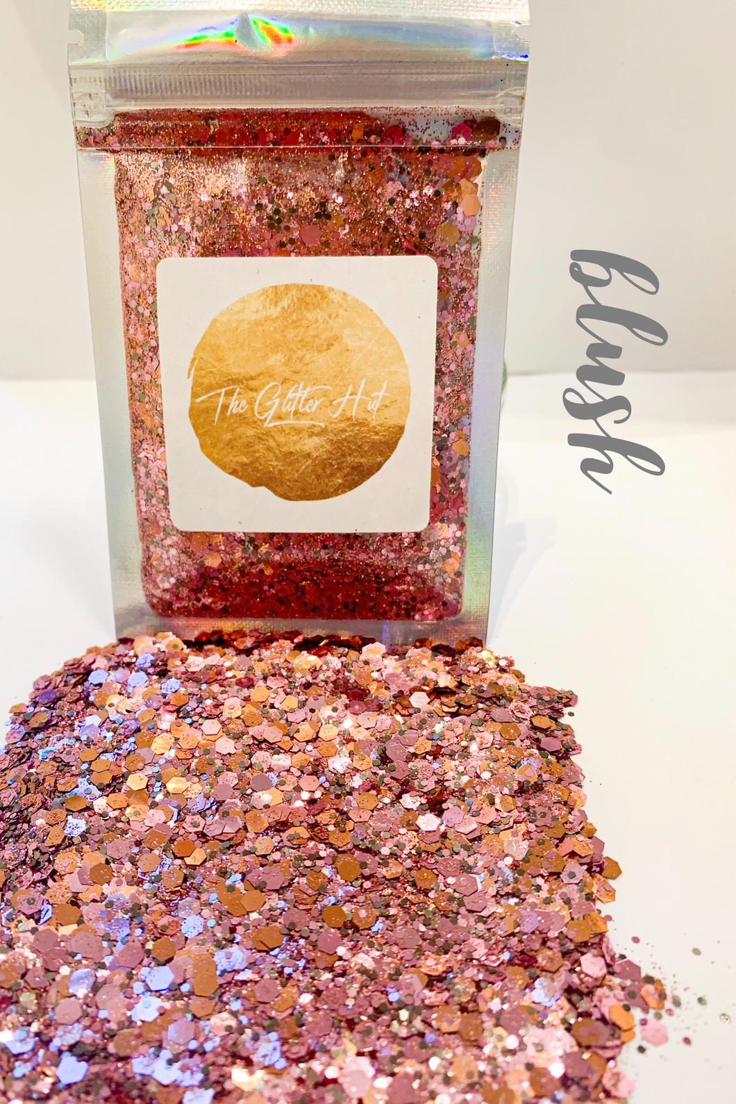 Chunky Fine Mixed 10g Glitter Bag - Blush