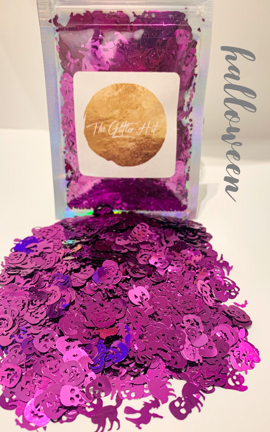 Shaped 10g Glitter Bag - Halloween