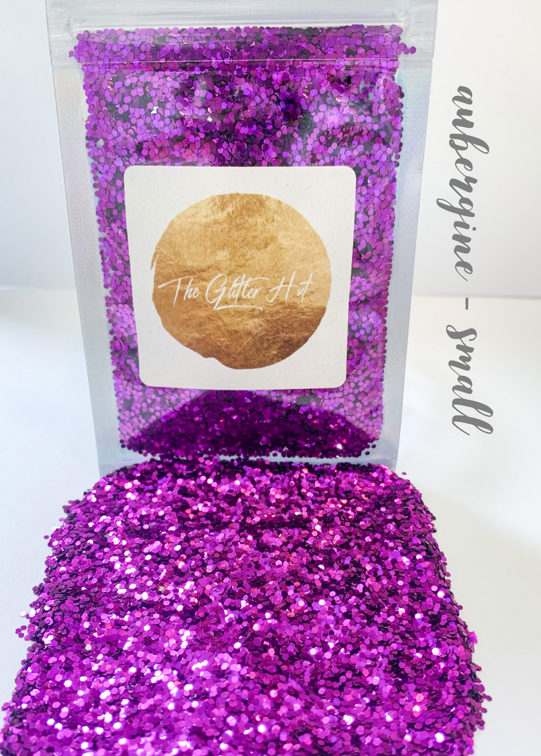 Small Chunky 10g Glitter Bag - Aubergine