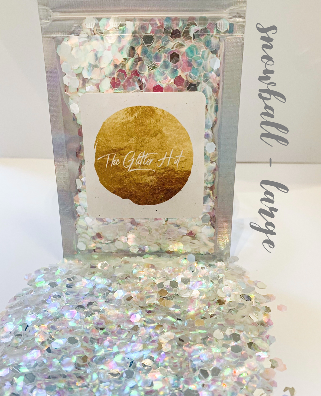 Large Chunky 10g Glitter Bag - Snowball