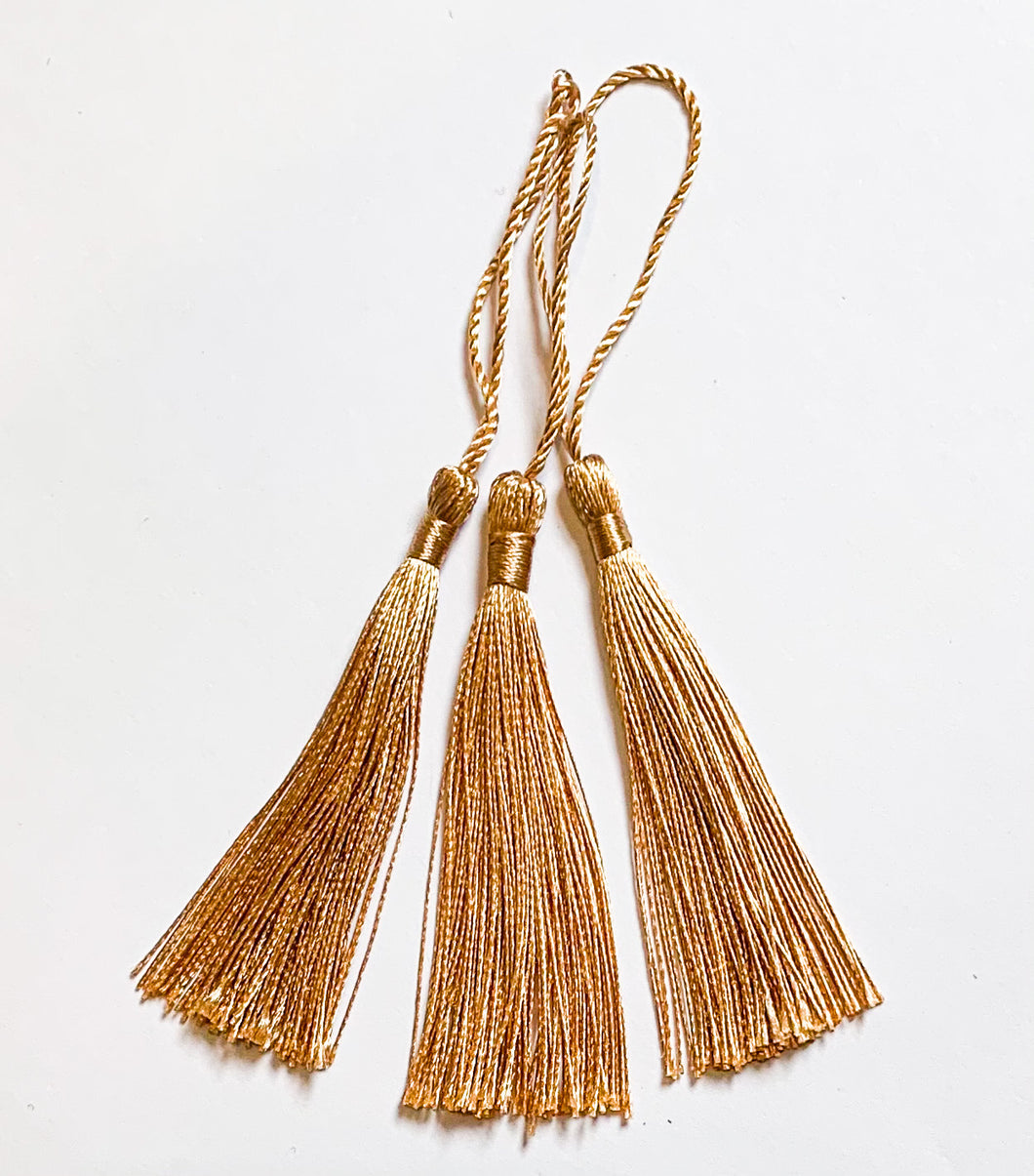 Gold Silk Floss Tassels