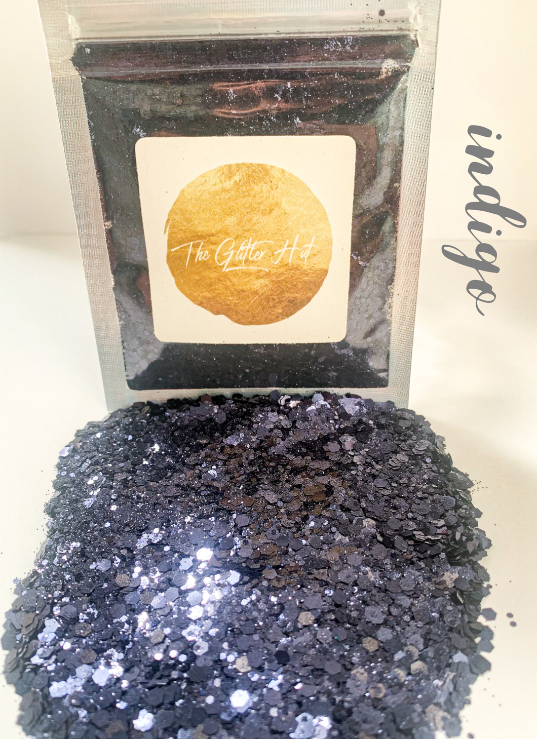 Chunky Mixed 10g Glitter Bag - Indigo